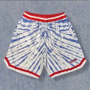 2HYPE Men’s Tie-Dye Mesh Basketball Shorts - Red, White & Blue - Size L
